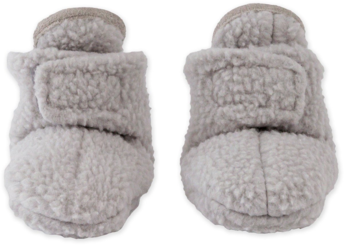 Lodger - Teddy Baby Slofjes Antislip - Grijs - 6-12 Maanden - Fleece