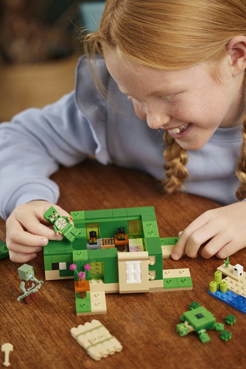 LEGO Minecraft Het schildpadstrandhuis Dieren Speelgoed voor Kinderen vanaf 8 jaar 21254 — afbeelding 15