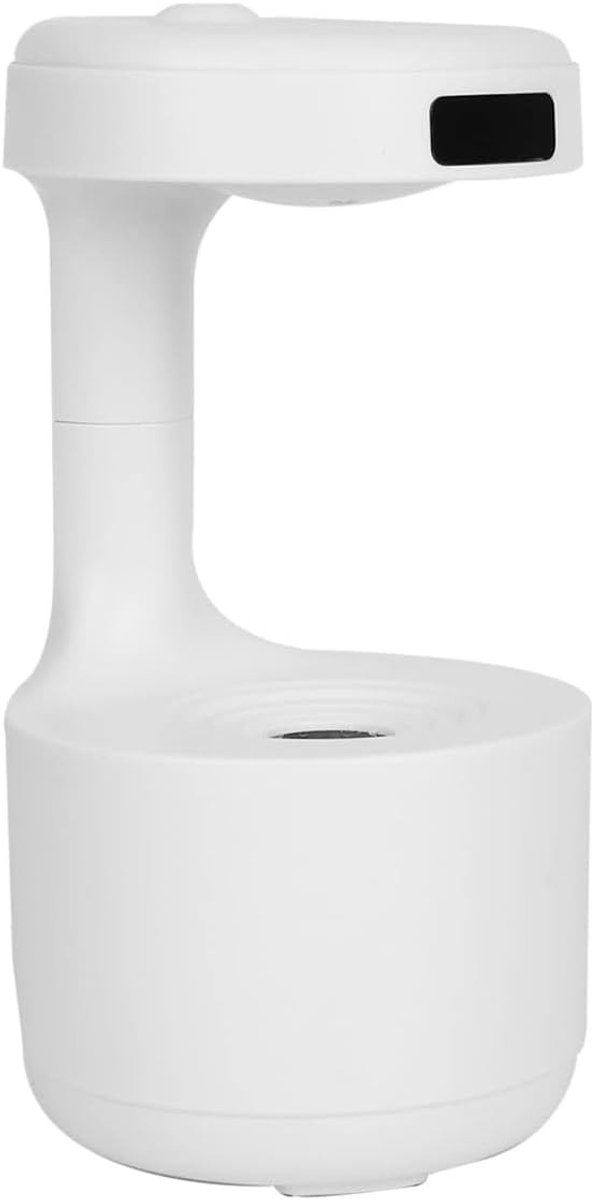 Ultrasone Luchtbevochtiger met Druppelvormig Ontwerp en Klok - 600 ml Koele Mist voor Slaapkamers, Kantoren en Woonkamers