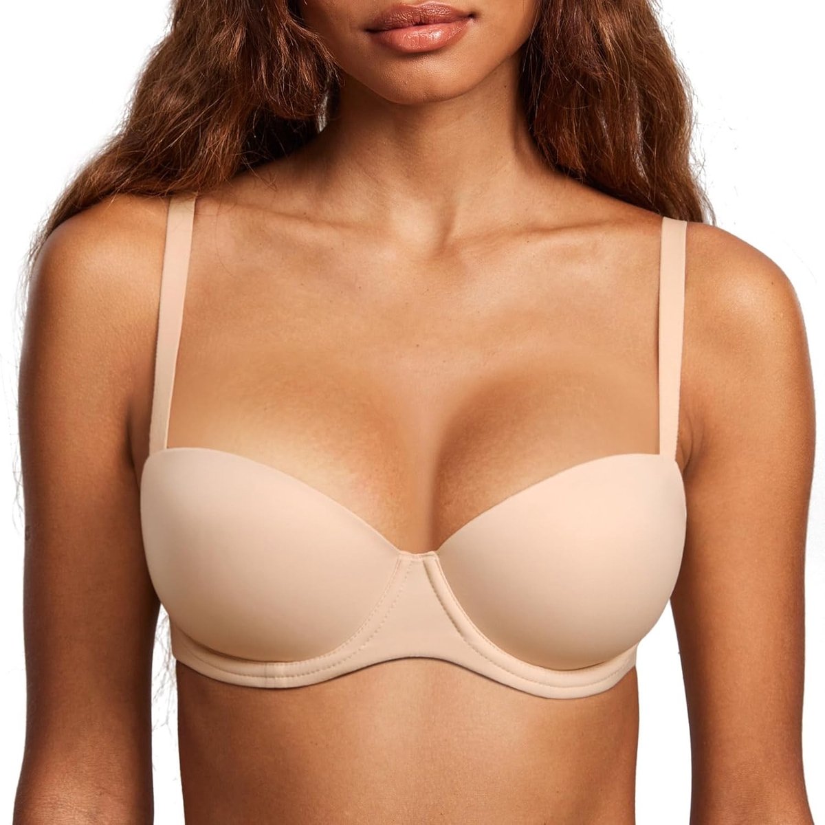 Demi T-Shirt Bh met Padding voor Dames - Comfortabele Ondersteuning, Perfecte Pasvorm en Ademend Materiaal