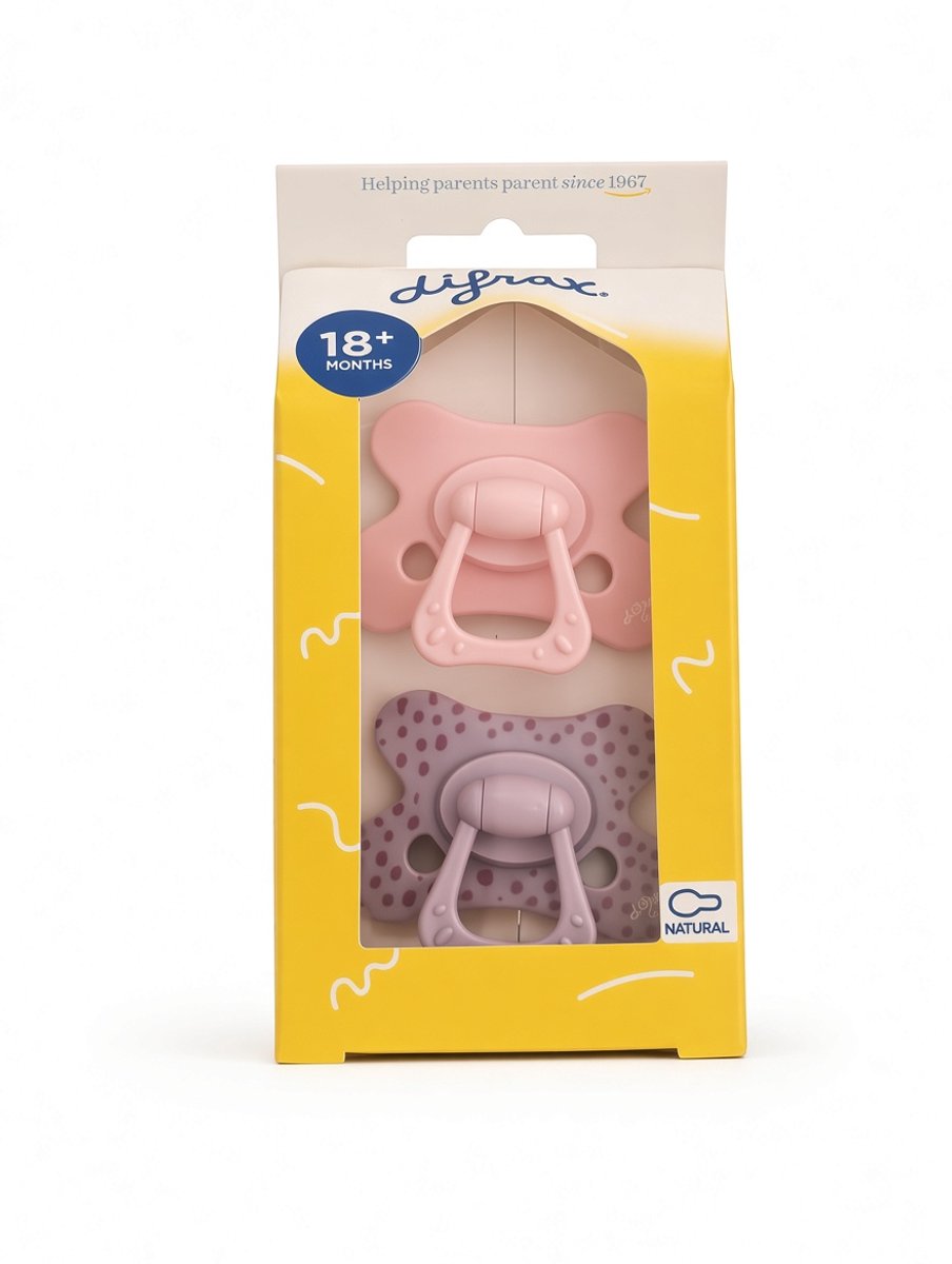 Difrax Speen - 2 stuks - 18+ maanden - Roze/paars
