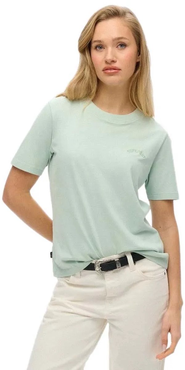 Superdry Essential T-shirt met geborduurd logo Dames T-shirts Groen