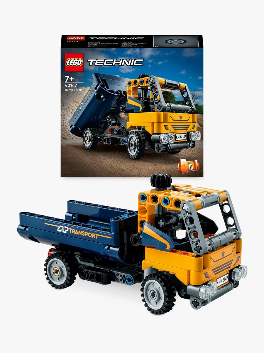 Bol.com LEGO 42147 Technic Kiepwagen, 2in1 Speelgoed Set met Bouwvoertuig en Graafmachine aanbieding