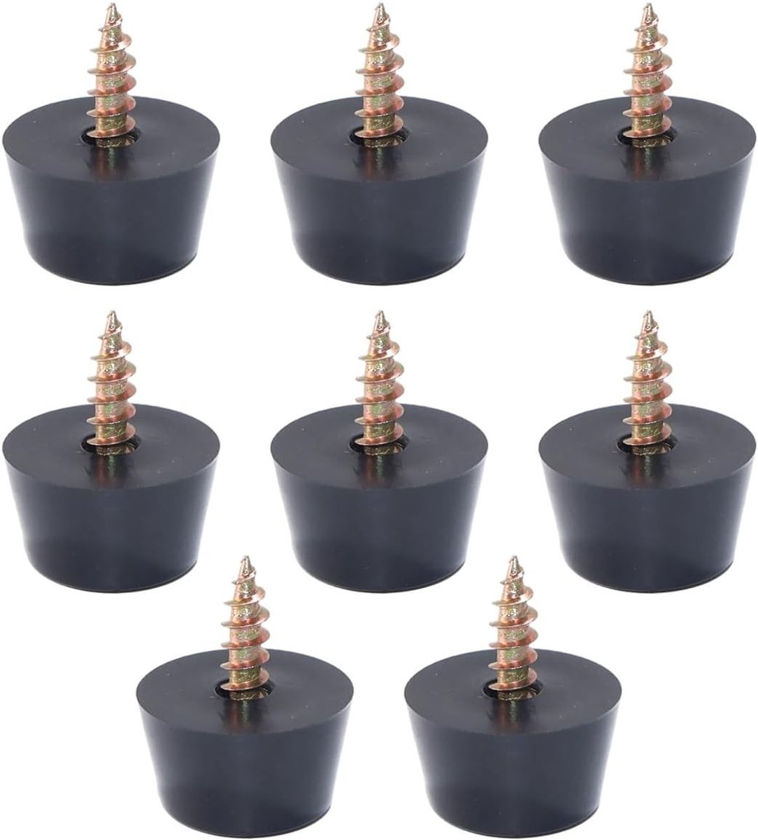 8 stuks rubberen isolatievoetjes met schroeven voor luidsprekers en subwoofers, geluidsisolatie en stabiliteit