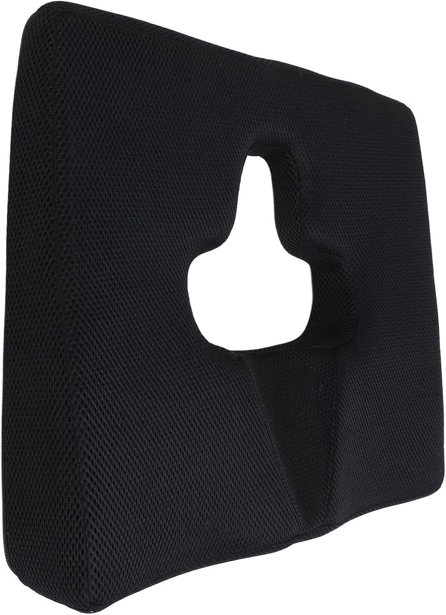 Orthopedisch Zitkussen voor Verhoogd Zitcomfort, Antidecubitus Kussen, Niet-slip Gel en Geheugenfoam voor Coccyx Ondersteuning en Pijnverlichting
