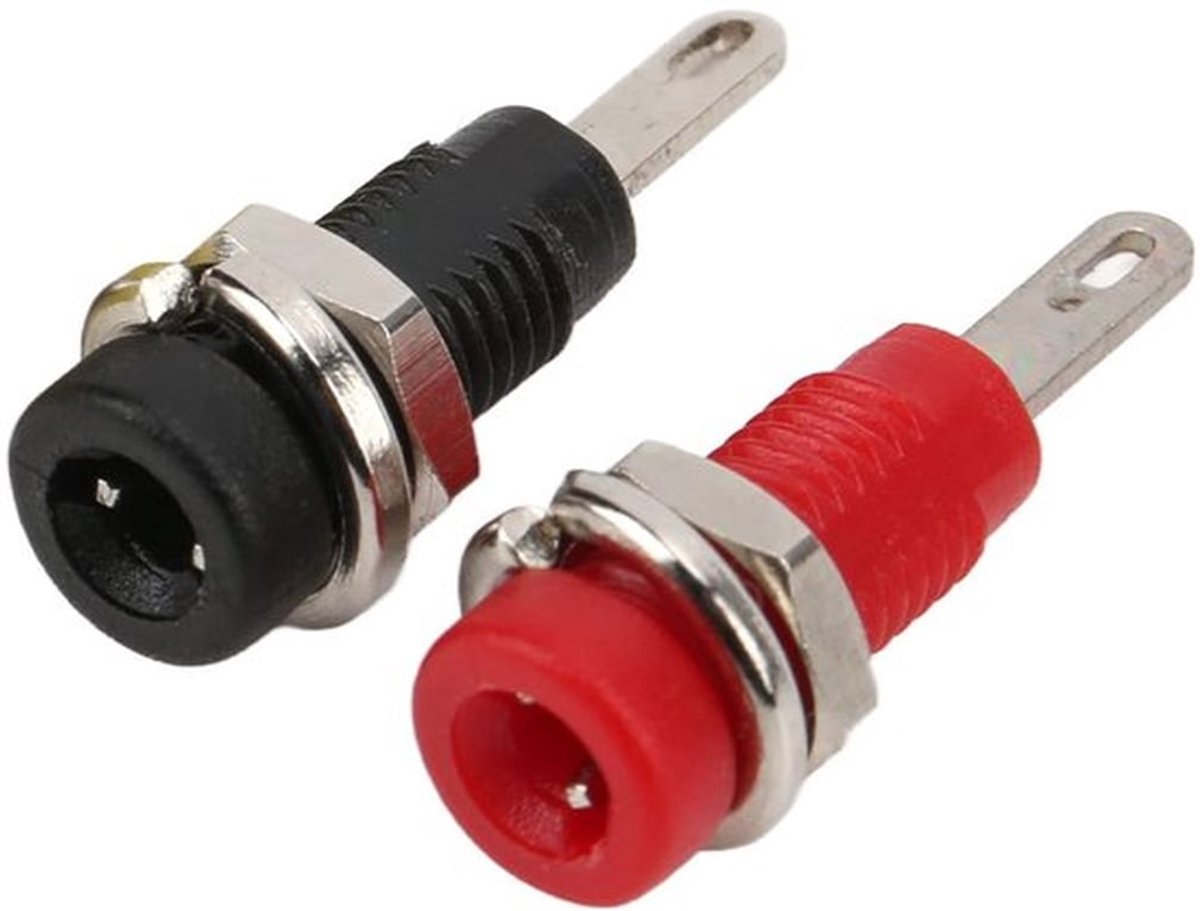 - Banaanstekkerdoos - Mini Banaan Socket - Geschikt voor elektronische instrumenten - 10 - Kleur: 5 kleuren - Ideaal voor omvormers en...