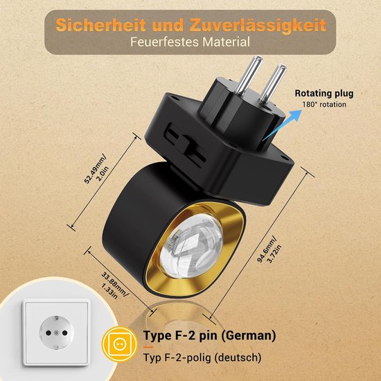 Nachtlampje Stopcontact - Kindervriendelijk Licht - Kamer Verlichten - Met Schemersensor - 55 cm - Wit — afbeelding 5