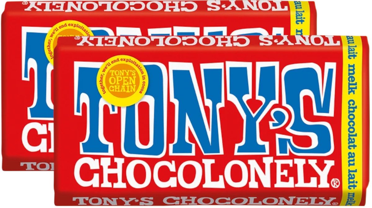 Tony's Chocolonely Melk - Multipack - Chocolade - 360g (2x180g)