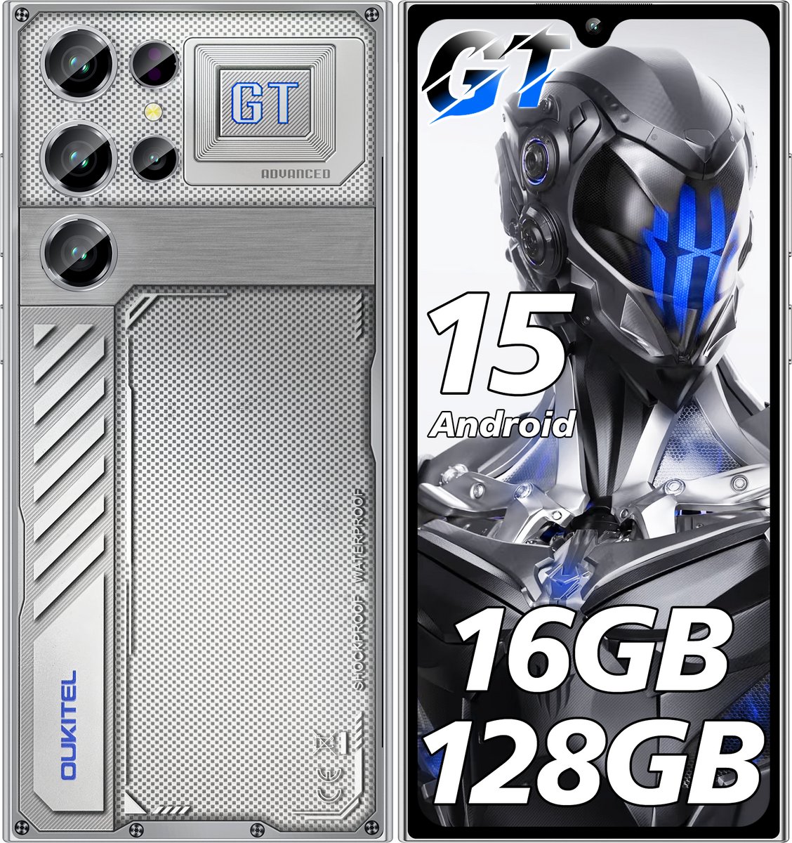 OUKITEL C61GT Smartphone 6.88 inch 90HZ HD-16GB RAM-128GB ROM-5150mAh-Android15-4G
