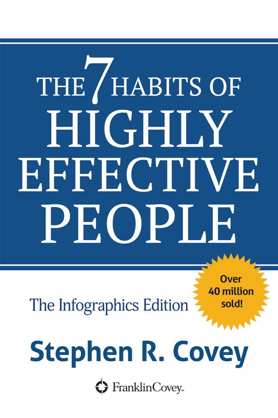 Livre "Les 7 habitudes de ceux qui réalisent beaucoup avec peu" Édition Infographies par Stephen R. Covey. Plus de 40 millions vendus !