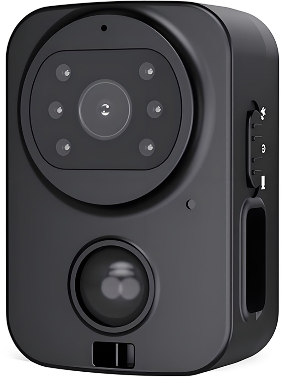 Mini-camcorder - Draagbare camcorder - PD01 actiecamera - Clip-on video-opname - 1080p HD - Geschikt voor buiten, vloggen en reizen - Waterdicht - Zwart