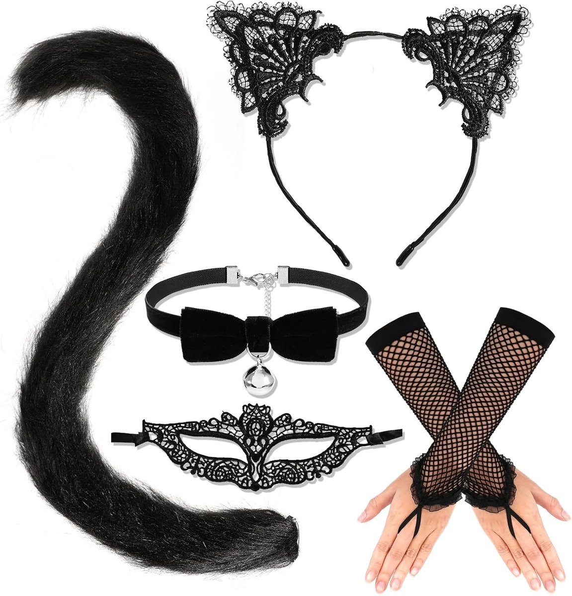Schattig kattenkostuum voor Halloween en carnaval, perfect voor huisdieren en feestjes