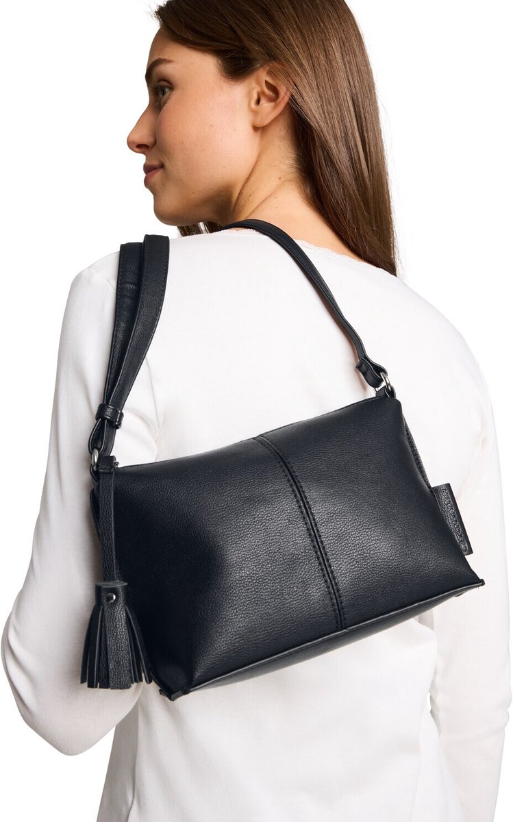 Tom Tailor - TTAVRIL S schoudertas met siernaad - Maat ONESIZE - schwarz / black