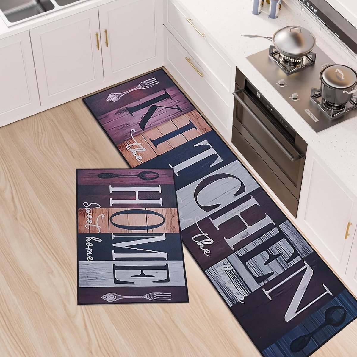 Keukenloper - Set van 2 - Polyester - Antislip - Absorberend