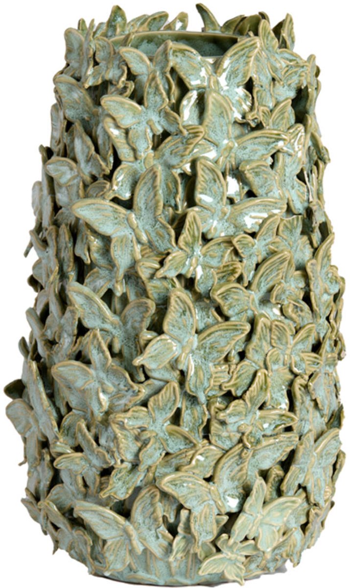 Light&living Vaas deco Ø23x36,5 cm MARIPOSA keramiek mint groen