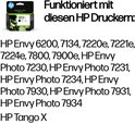 HP 303XL zwarte inktcartridge met "Funktioniert mit diesen HP Druckern:" tekst.