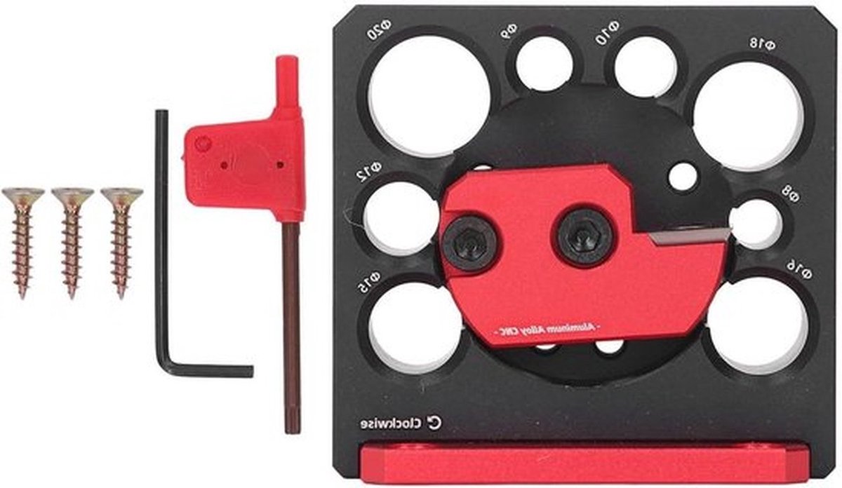 Verstelbare Deuvelmaker Jig Gereedschap | Elektrische Boor Frezen | Houtbewerking Hulpgereedschap met 8 Gat Aluminiumlegering