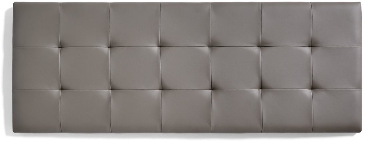 Hoofdbord voor Bed 160 Capitonné Ruiten Kunstleer 162x57x5cm Grijs