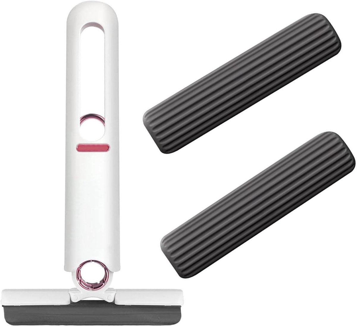Draagbare Mini Mop met 1 Stok en 2 Sponsen voor Handenvrije Schoonmaak van Keuken en Borden