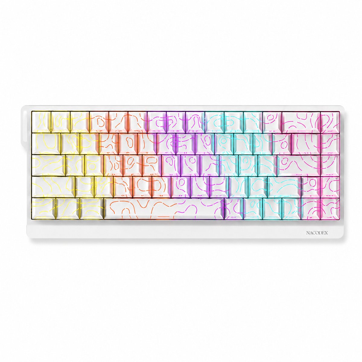 AJAZZ NK68 – Mechanisch Gaming Toetsenbord – 68 Toetsen – Hot-Swappable – RGB Verlichting – Bedraad – Compact QWERTY