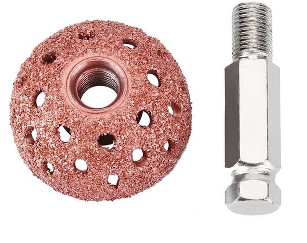 Buffing wiel Steen Kegel Kit voor Bandreparatie - Slijp- en polijstgereedschap - 1.5" Dome Buffing wiel - 3/8"-24 Draad - Inclusief Verbindingsstaaf - Bandenonderhoud en reparatievaardigheden