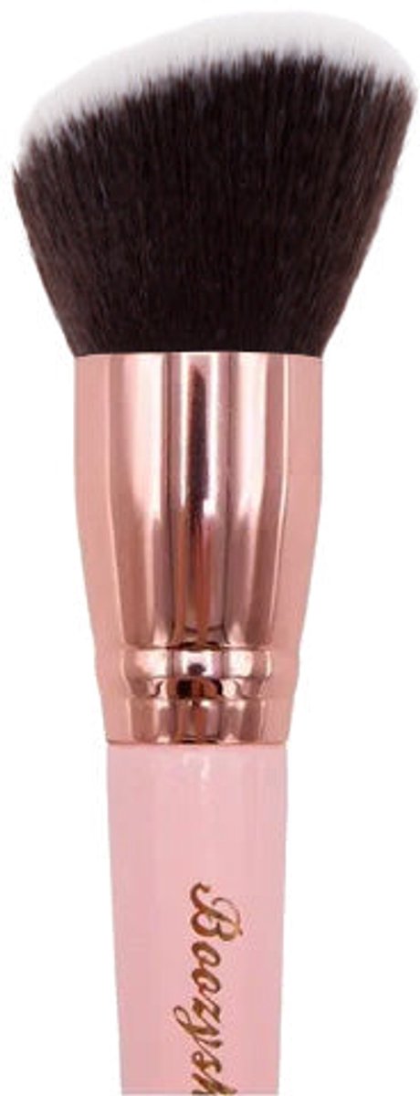 Bol.com Boozyshop® Blending Brush Pink & Rose Gold - Schuine Poederkwast - Geschikt voor Blush en Contour aanbieding