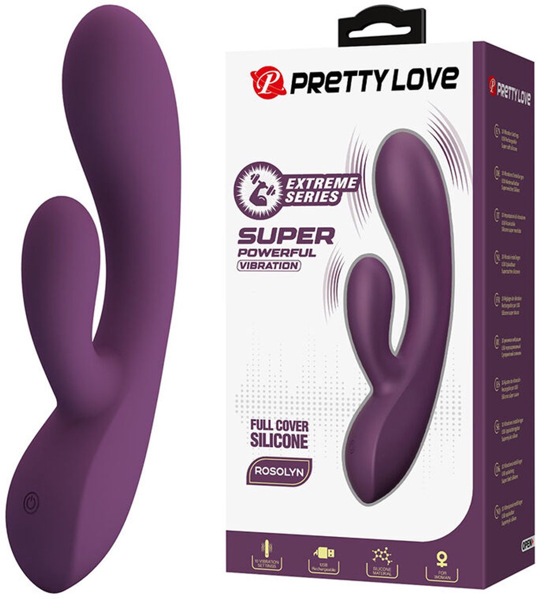 Rosolyn Oplaadbare Rabbit Vibrator