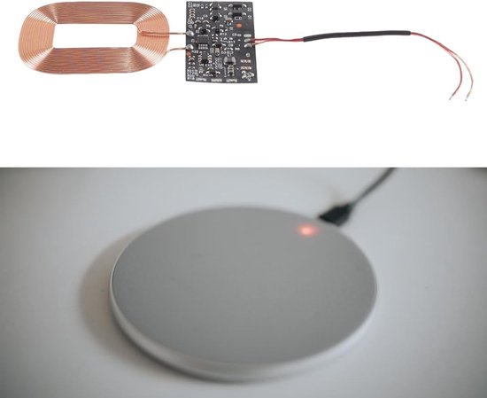 Draadloze Oplader Ontvanger Module 5V 1A 5W voor Smartphones, DIY Vriendelijk, Qi Compatibel, Circuitkaart en Spoel Inclusief — afbeelding 4