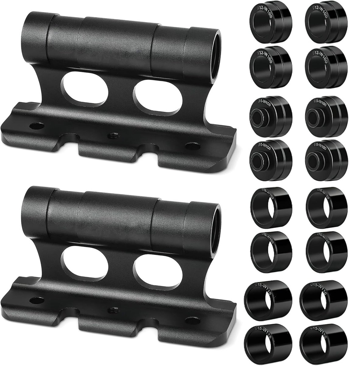 2 stuks Aluminium Fiets Voorvork Steunen, Snelle Bevestiging Fietsendrager voor Auto, Geschikt voor 5/12/15x100mm Fietsen en Accessoires