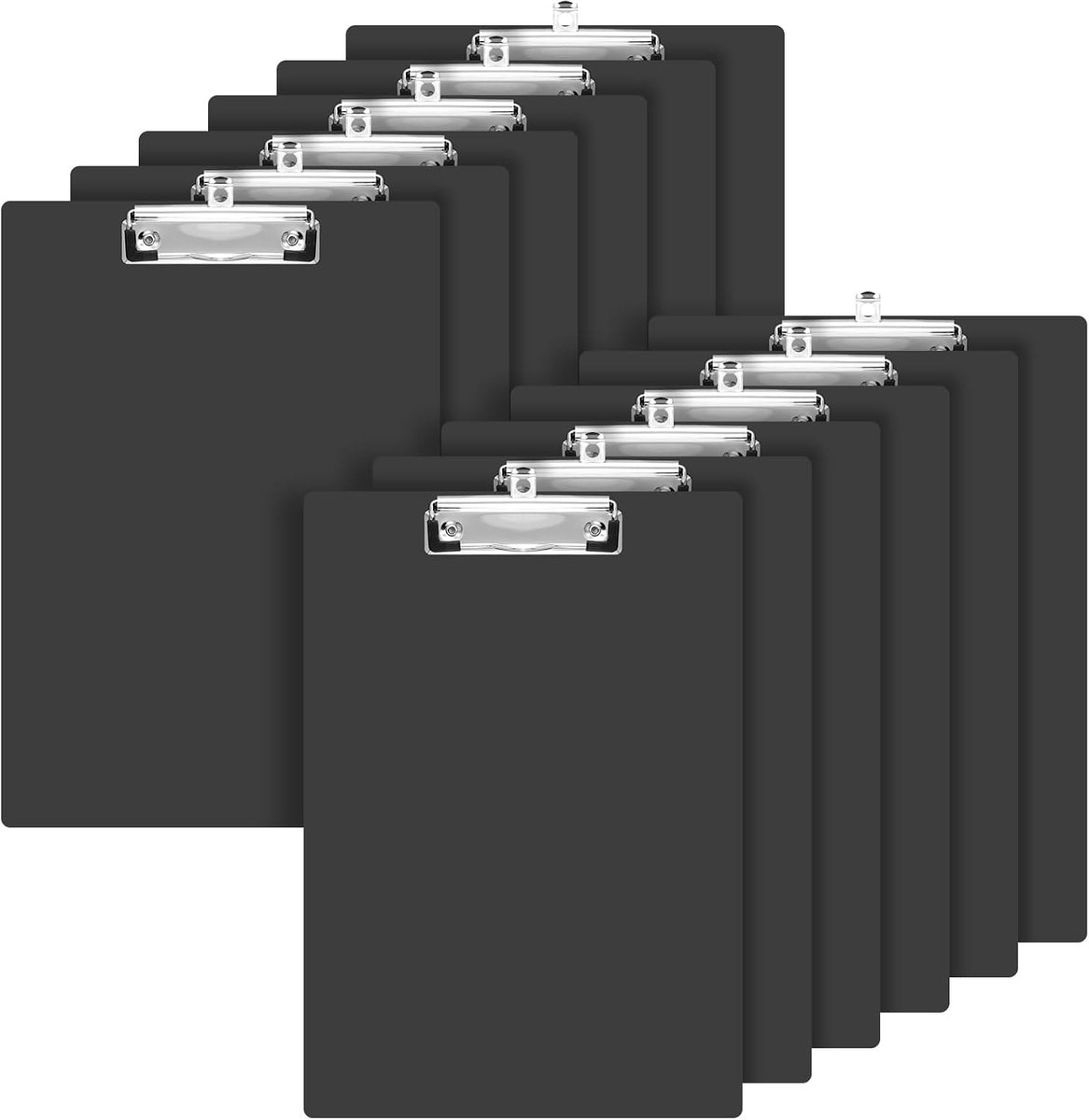 Set van 12 A4 Clipboard met Penhouder en Laag Profiel Clip - Ideaal voor Kantoor, School en Restaurant Gebruik