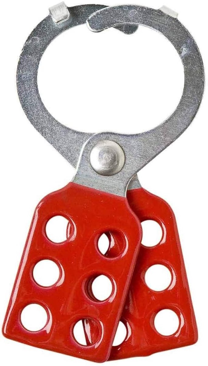 Lockout tagout set - Stalen Hangslotbeugel met Lip - 1-1/2 Binnenkaken Diameter