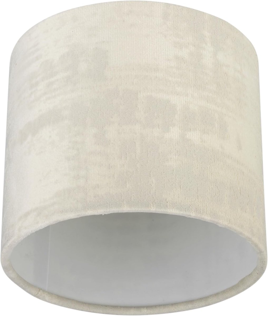 Lampenkap - Arctisch wit - Ø 14 cm - Katoenen Vintage Look - Voor Tafellamp, Hanglamp en Staande Lamp