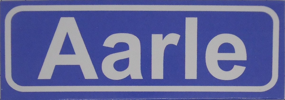 Souv© - koelkast magneet - plaatsnaam bord - kombord - souvenir - koelkastmagneetje - relatiegeschenk Aarle