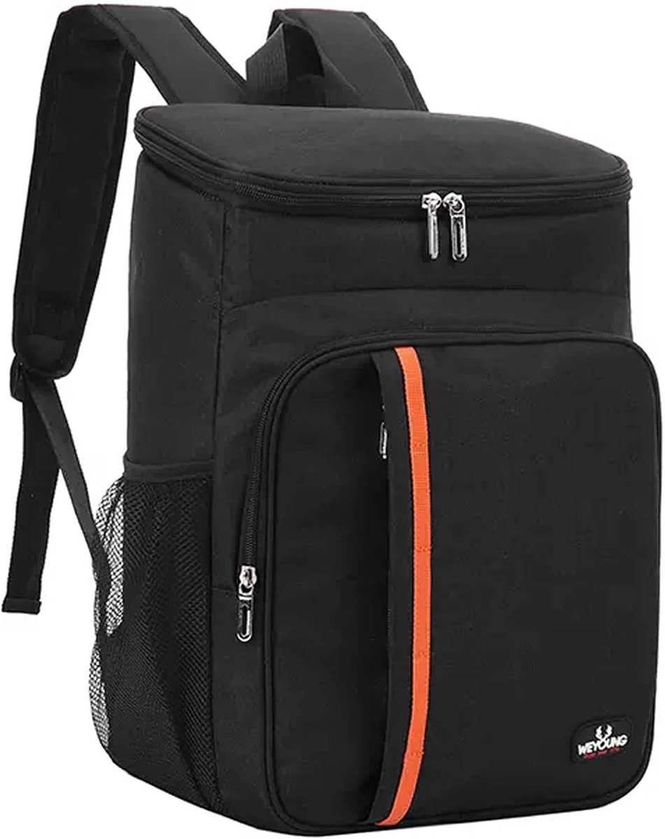 Picknickrugzak - Zwart - 23 liter - Geïsoleerde Koeltas voor Outdoor Activiteiten - Voor Kamperen en Wandelen