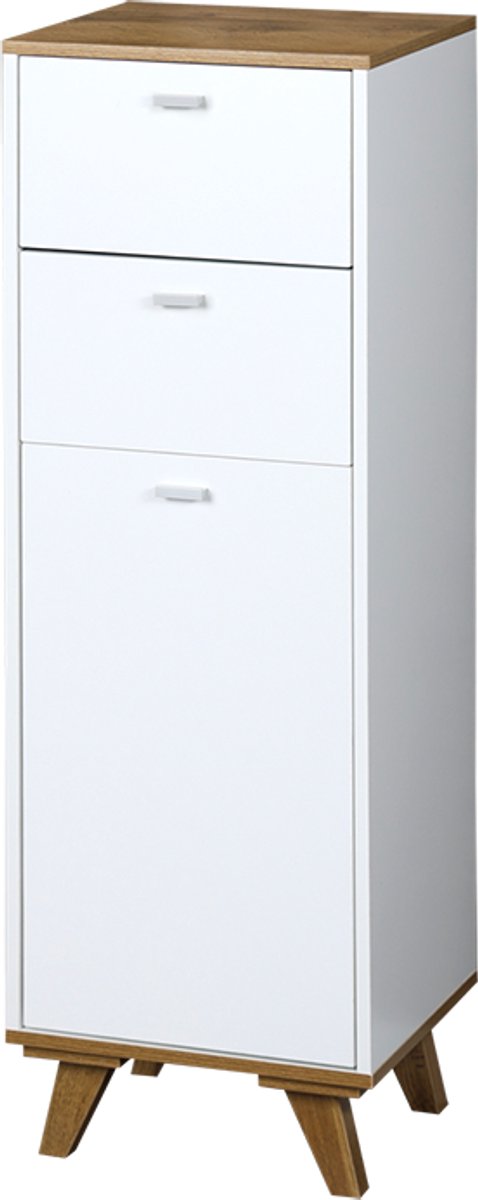 Kast, badkamer, 96x32x28 cm, FSC, wit