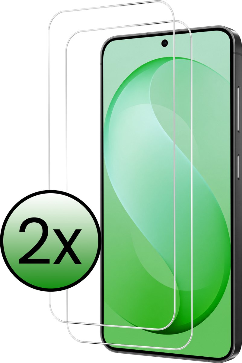 Screenprotector - 2 Stuks Geschikt voor Samsung Galaxy S26 FE - Extra Sterk - Beschermglas - Gehard Glas - Tempered Glass - Screen Protector
