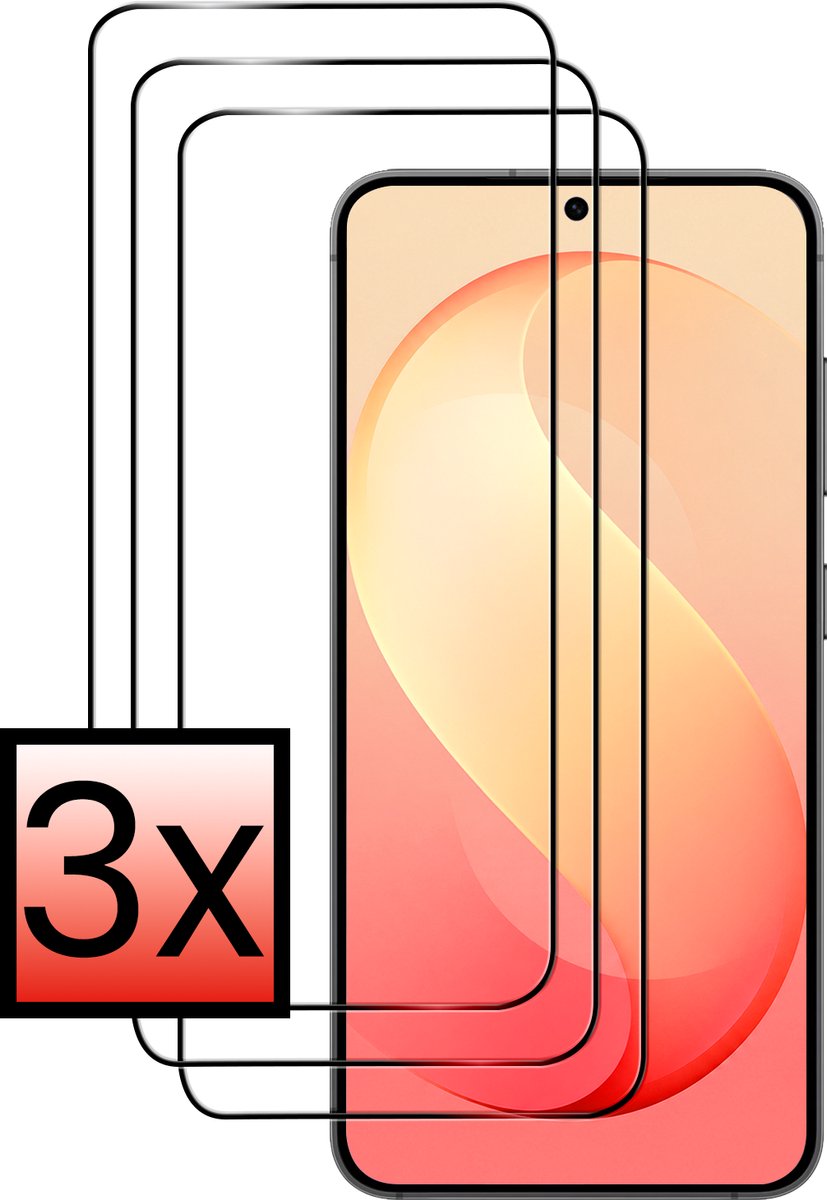 Screenprotector - 3 Stuks - Geschikt voor Samsung Galaxy S26 FE - Full Cover - Beschermglas - Gehard Glas - Tempered Glass - Screen Protector