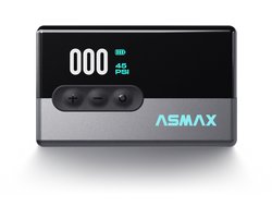 ASMAX T30 Elektrische Fietspomp - Mini Compressor 120 PSI - Draadloze Bandenpomp met Digitale Drukmeter & Auto Stop - USB-C - 123 g