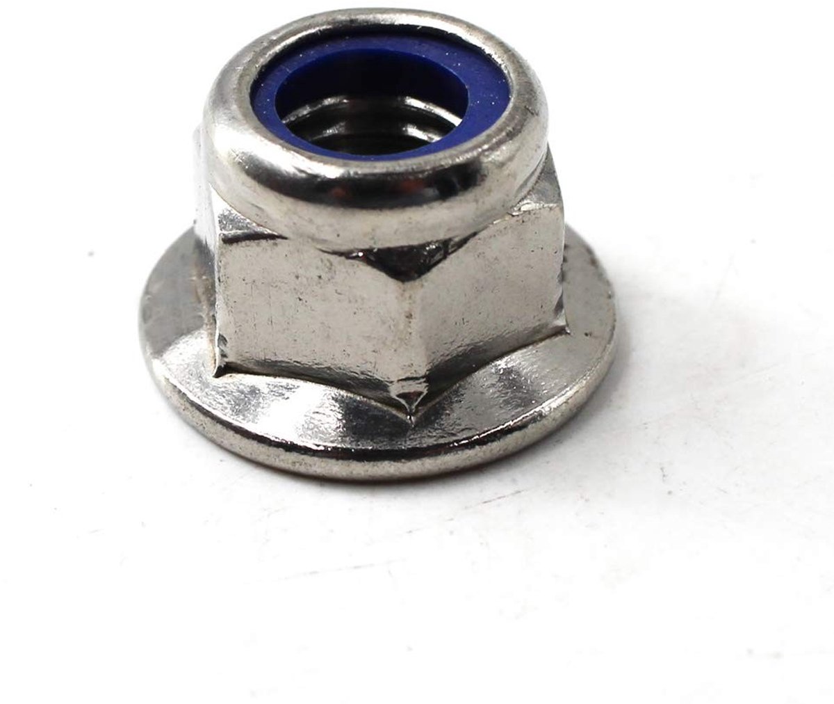 Nylon Lock Nuts van 304 RVS met Flens en Invoeringen - Set van 10 Hex Lock Moeren voor Bevestiging en Veiligheid