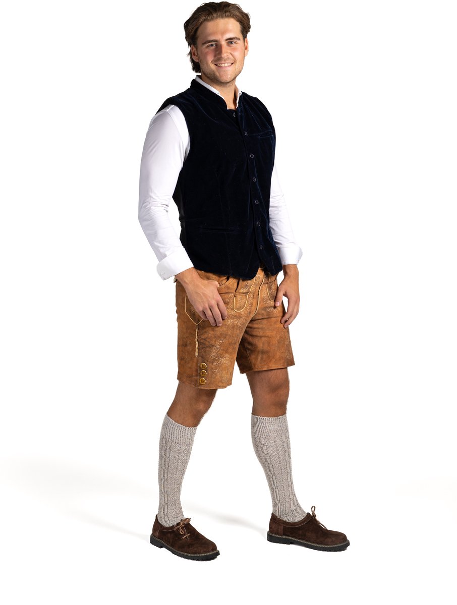 SAMEX Alex - Heren Trachtenvest - Oktoberfest Gilet - Blauw