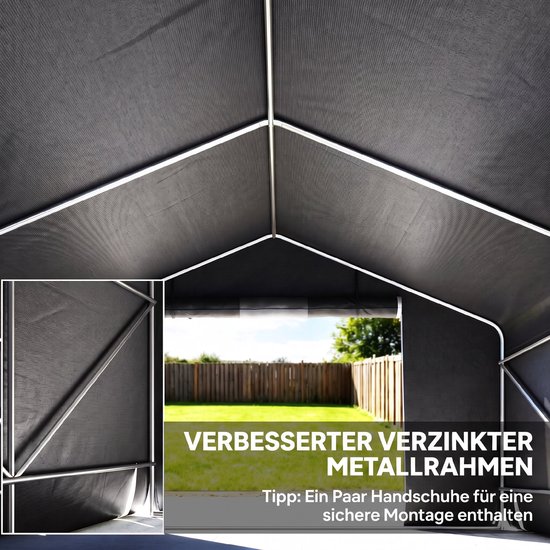 Outsunny garden storage - tent -kunststof/metaal - 300 x 300 x 210 cm van Outsunny — afbeelding 4