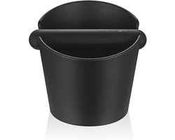 Koffiedik container met afneembare stamper voor espresso, barista en koffiemaker accessoires in de keuken en restaurant (Zwart)
