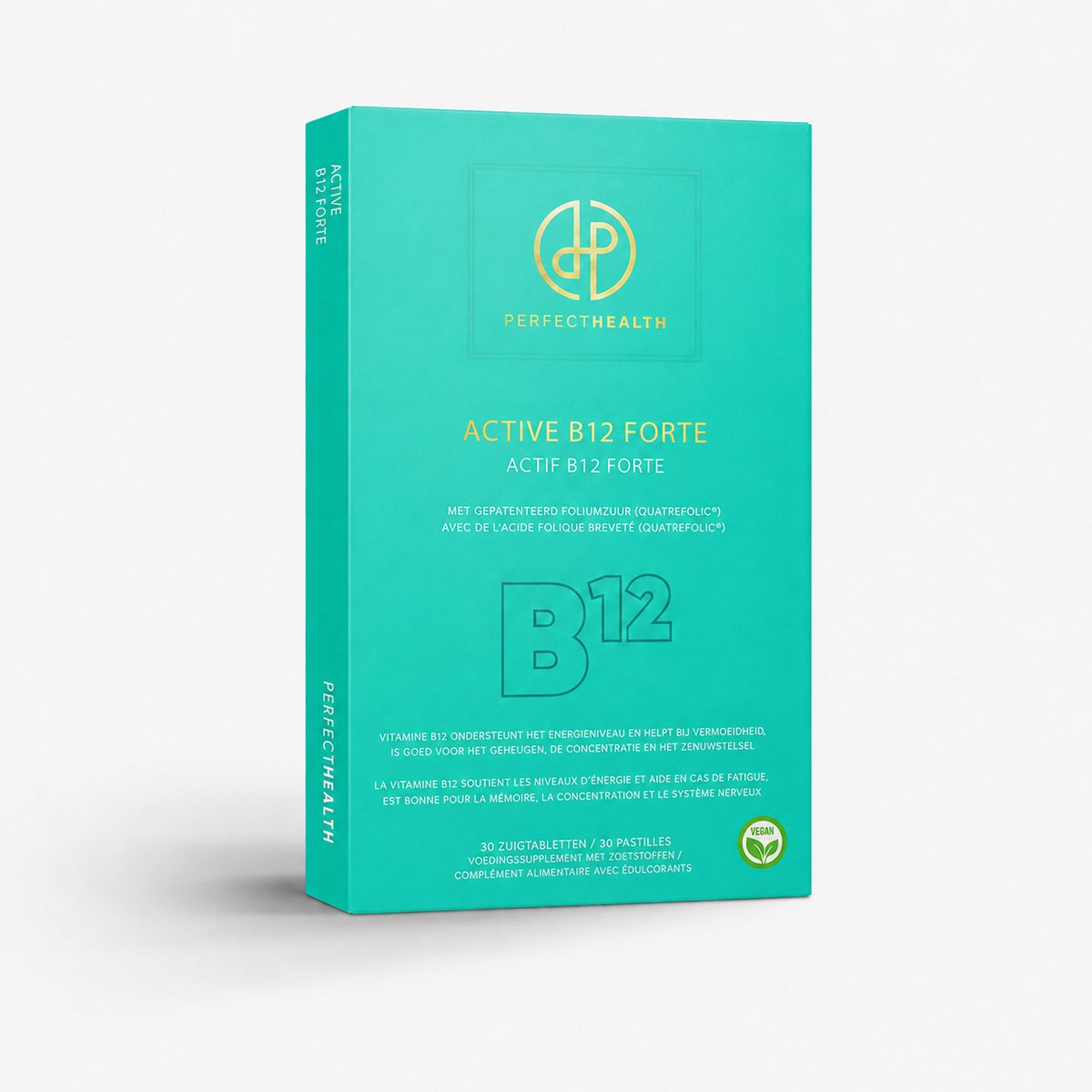 Perfect Health - Vitamine B12 1000mcg - Goed tegen Vermoeidheid en Futloosheid - 30 Zuigtabletten - Voor Immuunsysteem Hoge Dosering - Methylcobalamine - Vegan