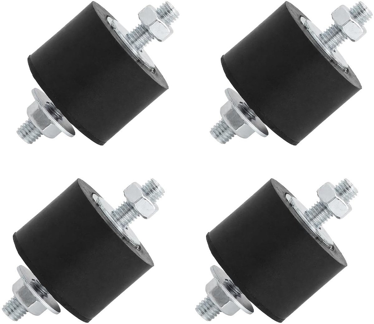 4 stuks rubberen trillingsdempers voor airconditioning en apparaten, geluidsisolatie en schokabsorptie