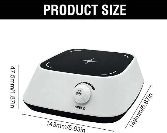 Magnetische roerder met verstelbare snelheid 300-2600 rpm, ideaal voor laboratoria en thuisbrouwen, 2000 ml capaciteit, 5 W mengplaat, 12 V/1 A, zonder verwarmingsfunctie, perfect voor mengprocessen en experimenten — afbeelding 5