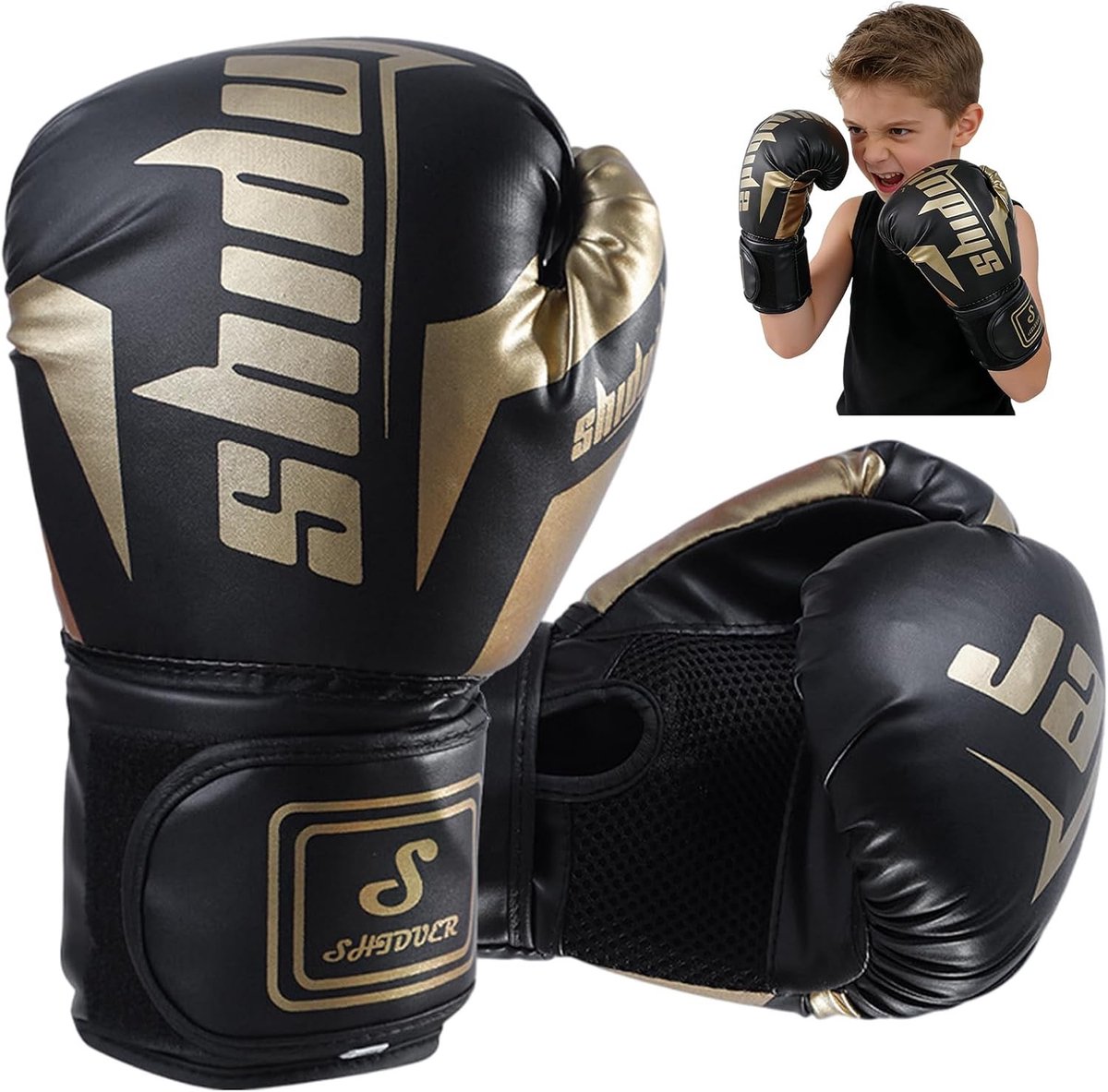 Muay Thai Bokshandschoenen voor Kinderen: Ideaal voor Training, Kickboksen, MMA en Punching Bag, Geschikt voor Leeftijd 3 tot 15 Jaar