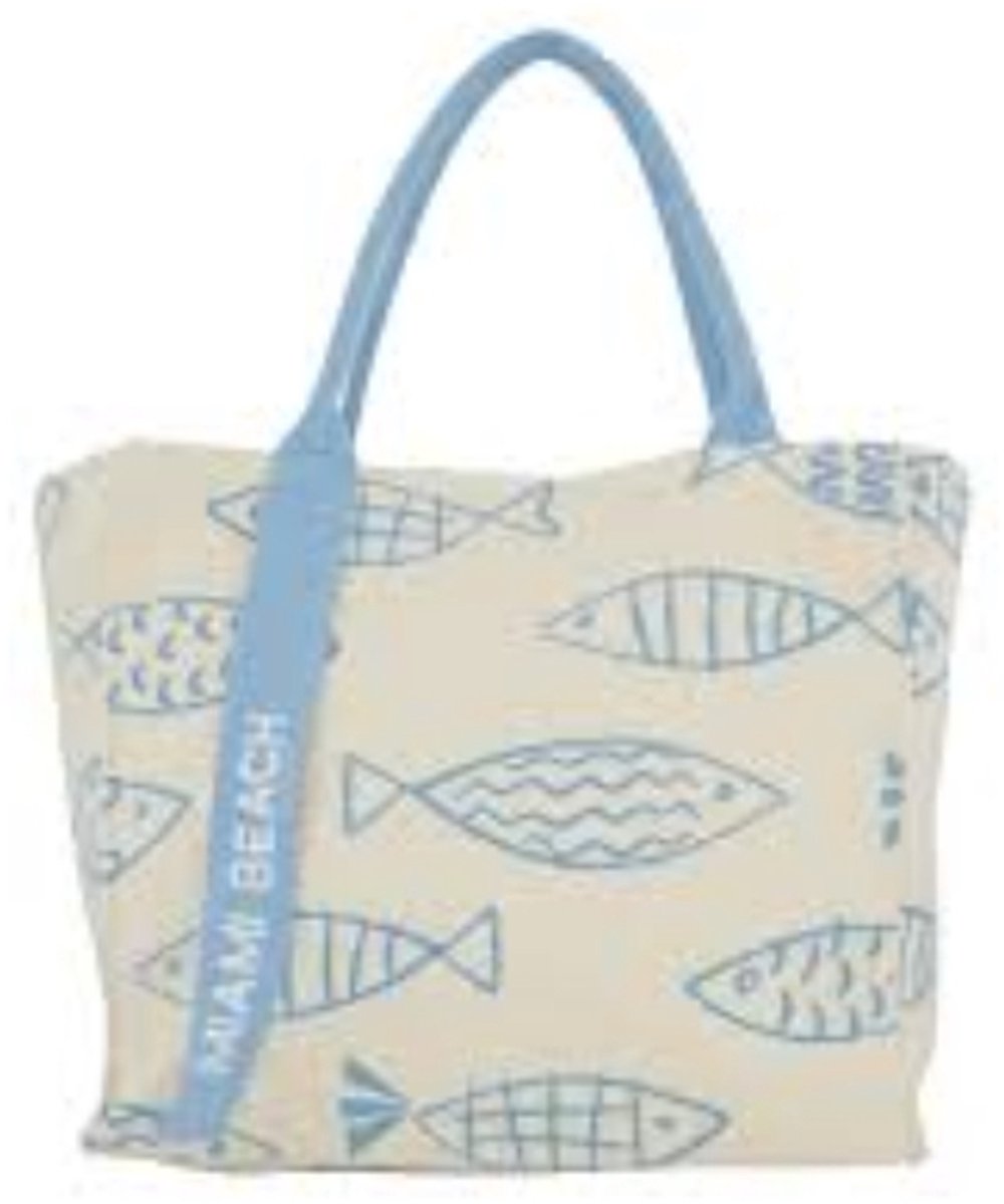 Tas met visjes print 27x15x24cm