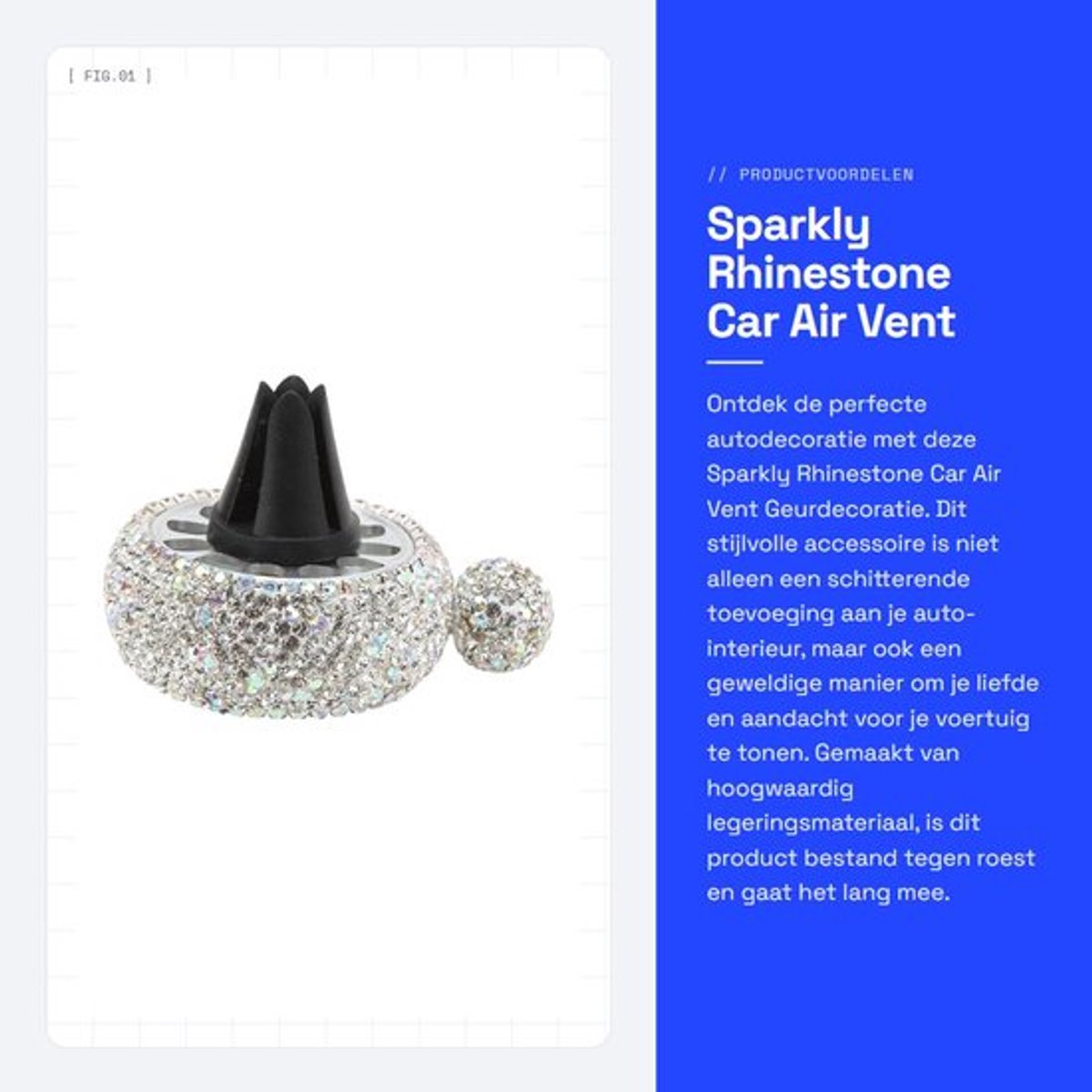 Dailygoods- Geurdecoratie Hoogwaardig Legeringsmateriaal - Auto Interieuraccessoire