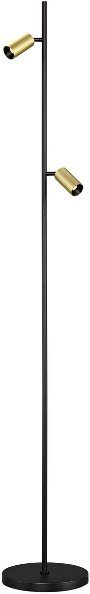Fantasia Oryx vloerlamp in goud aluminium met 2 verstelbare lichtpunten voor GU10 MR11 lampen