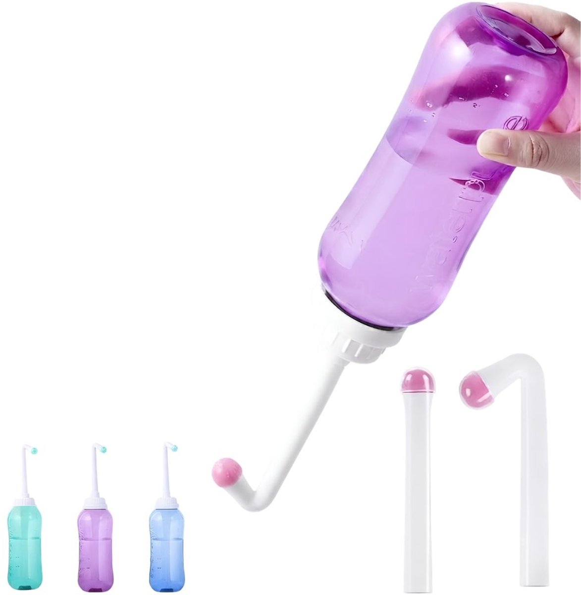 Peri Bottle - Draagbare Bidet - Vaginale Douche - Paars - 21cm x 9cm x 8cm
